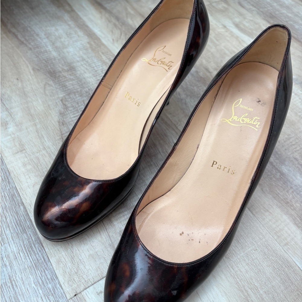Christian Louboutin Women's Brown Leopard Pumps